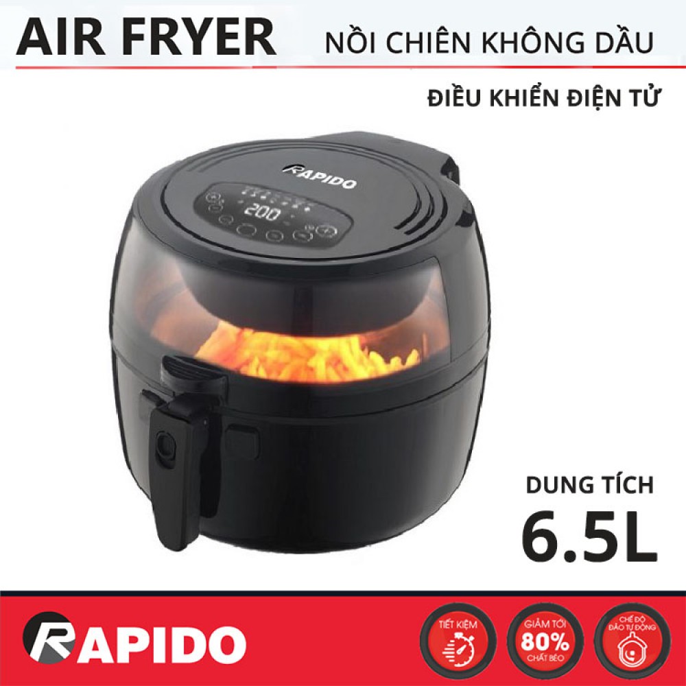 Nồi chiên không dầu Rapido dung tích 4L; 5L; 6,5L