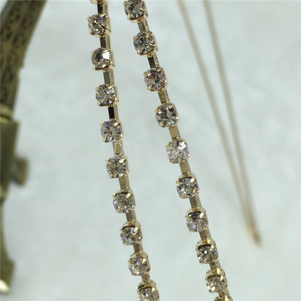 Băng đô hai lớp hạt đá phong cách Hàn Quốc