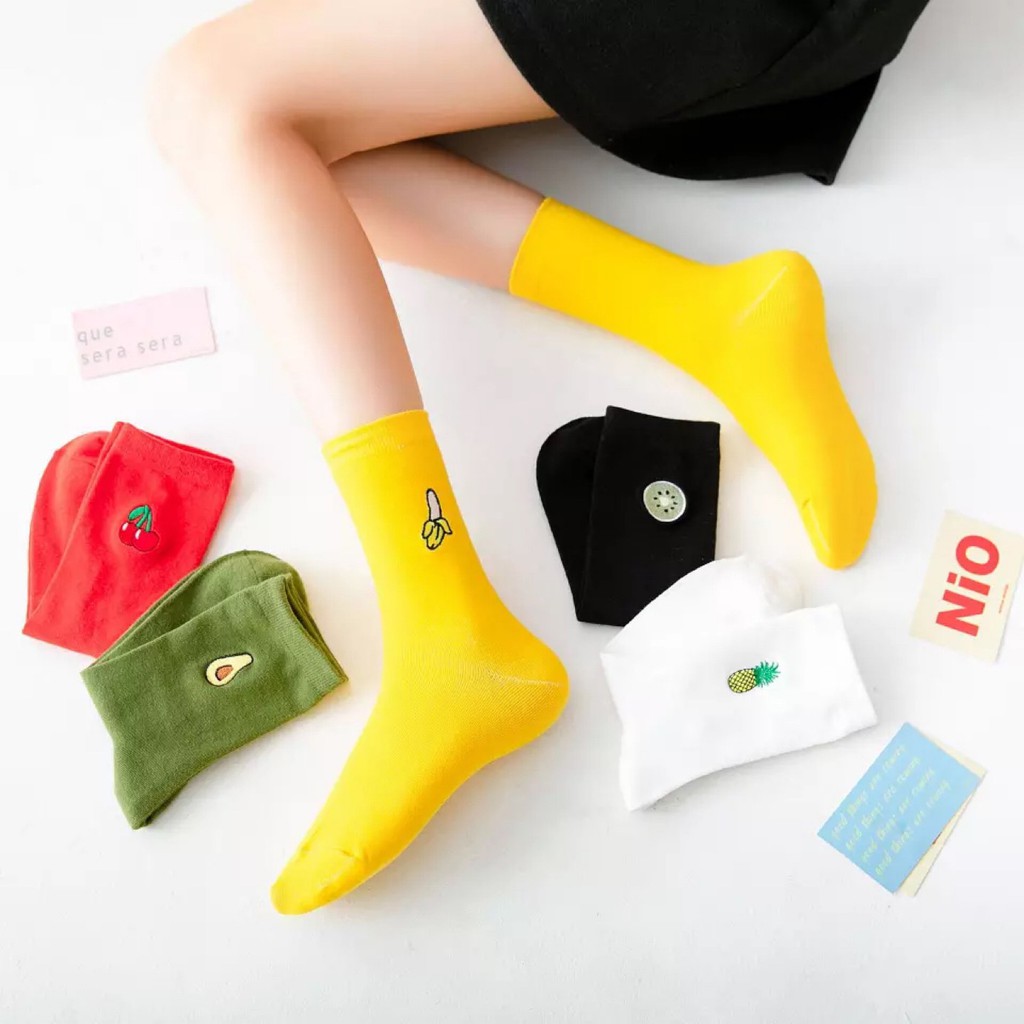 [MẪU NGẪU NHIÊN] Set 5 Đôi Tất Vớ Nam Nữ Cotton Cổ Cao Hàn Quốc Nhiều Mẫu