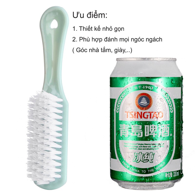 Bàn Chải Cọ Rửa 2 Đầu Đa Năng Thiết Kế Nhỏ Gọn Tiện Lợi Đánh Giày Dép Mọi Ngóc Ngách Cọ Nhà Vệ Sinh