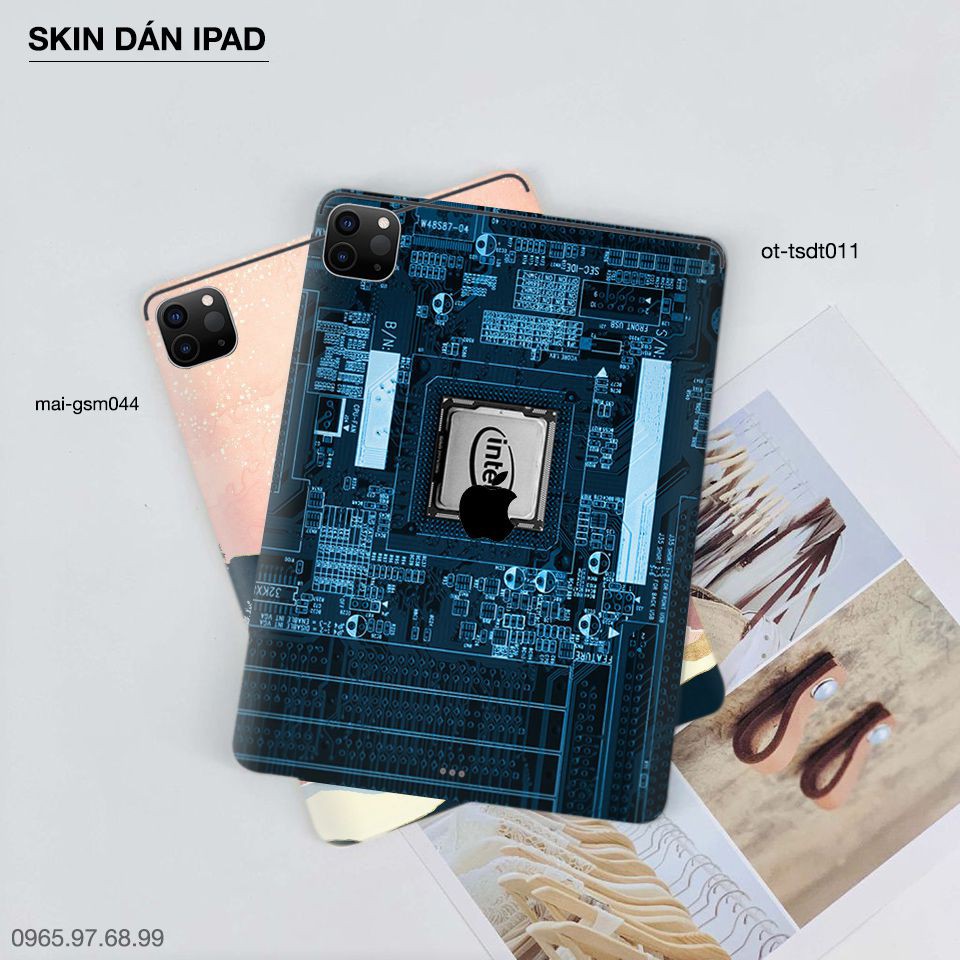 Skin dán iPad in hình intel trong suốt - tsdt011 (inbox mã máy cho Shop)