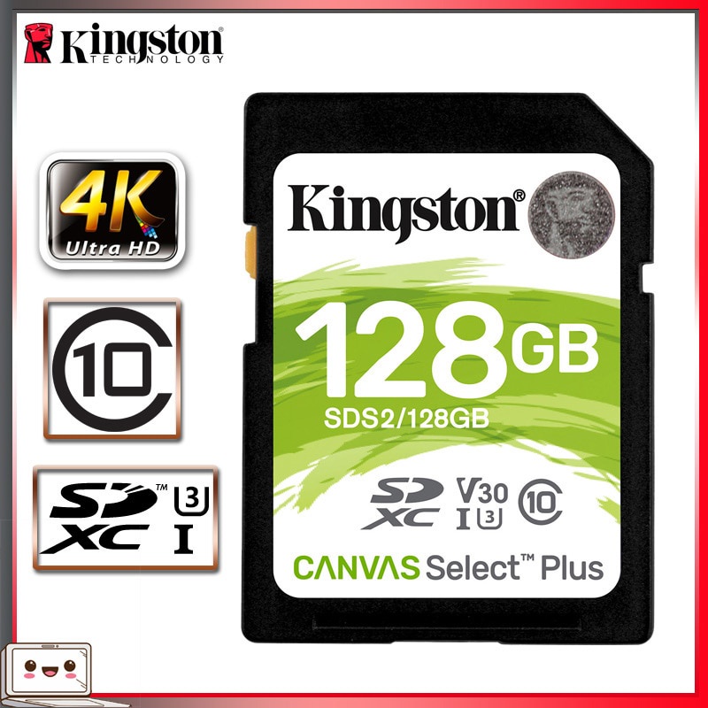 Thẻ Nhớ Kingston SD 128gb Tốc Độ 10 cartao de memoria Cho Máy Ảnh Canon Nikon Sony