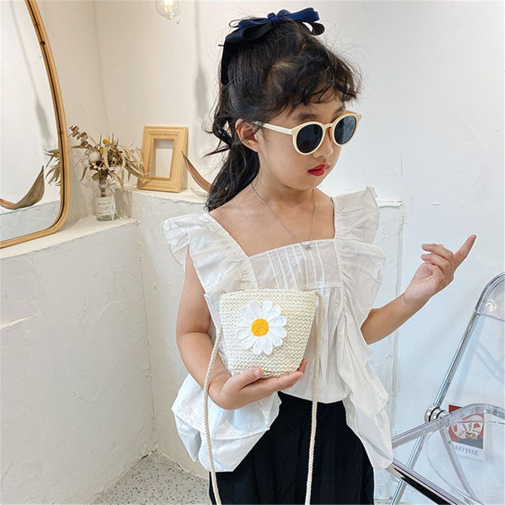 WUWOWU Túi đeo chéo đan len họa tiết thỏ hoạt hình dễ thương dành cho bé gái
