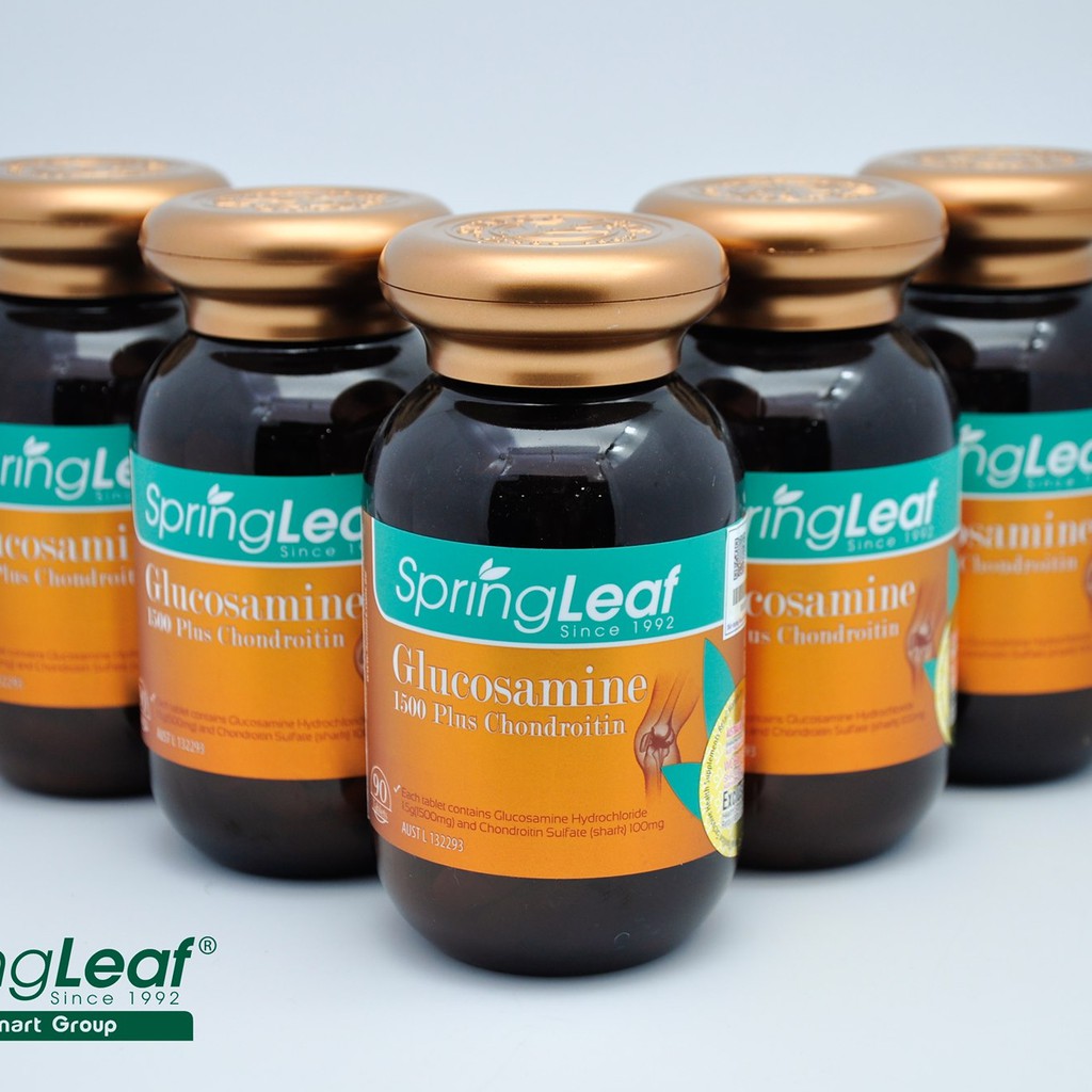 Viên uống Spring Leaf Glucosamine 1500 Plus Chondroitin - Hỗ trợ bôi trơn khớp