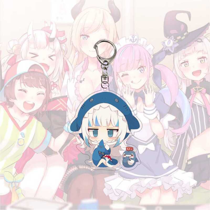 Móc khóa acrylic in hai mặt nhân vật hoạt hình Hololive Vtuber cho bộ sưu tập trò chơi