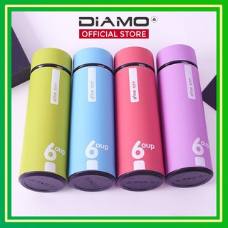 [Sẵn hàng] Bình đựng nước giữ nhiệt lõi thủy tinh 6OUP nhiều màu sắc dung tích 450ml - Bình thủy tinh 6OUP