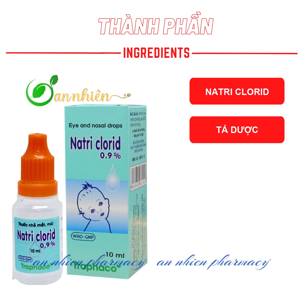 Combo 10 lọ Nước muối Natri clorid Traphaco