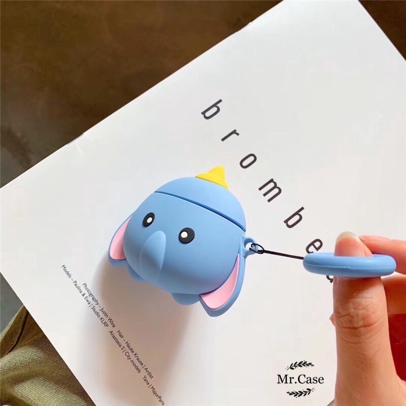 Case AirPods 1/2 Pro Chú Voi Xanh Dumbo