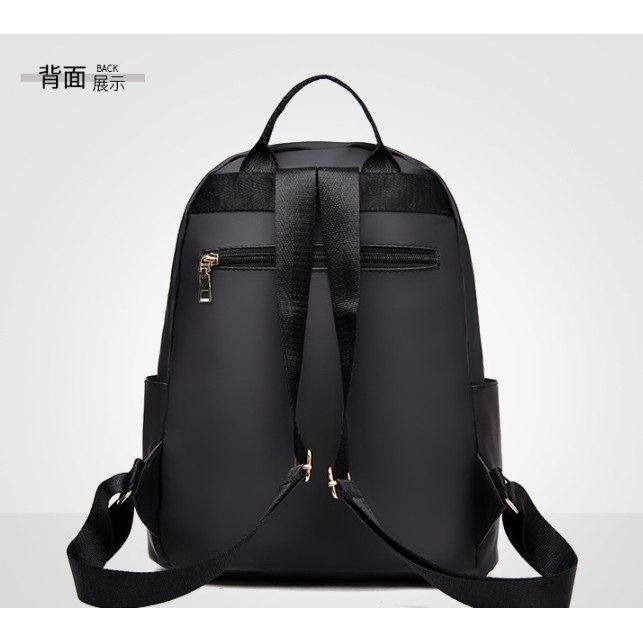 Ba lô nữ cao cấp chống thấm nước mạ khóa vàng