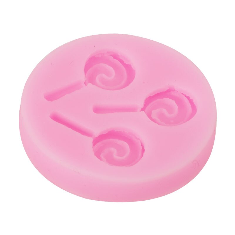 Khuôn silicon làm socola/kẹo ngọt/kẹo mềm/bánh quy/bánh kem thiết kế hình kẹo mút mini 3D dễ thương DIY cho bữa tiệc