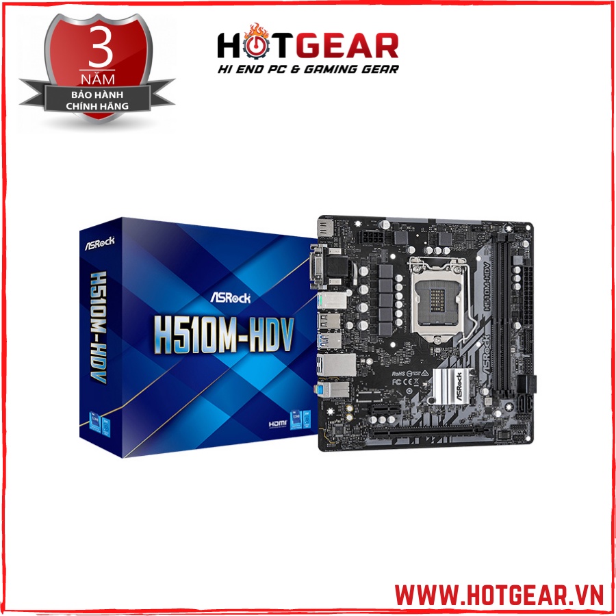 Mainboard bo mạch chủ Asrock H510M-HDV R2.0 new chính hãng