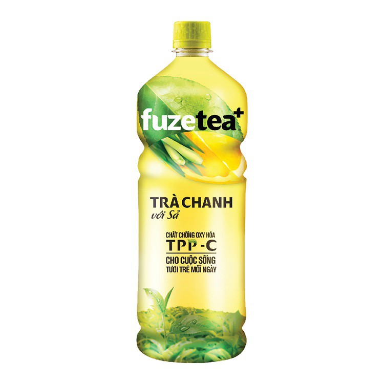 Trà Chanh Sả FuzeTea+ Chai 1L