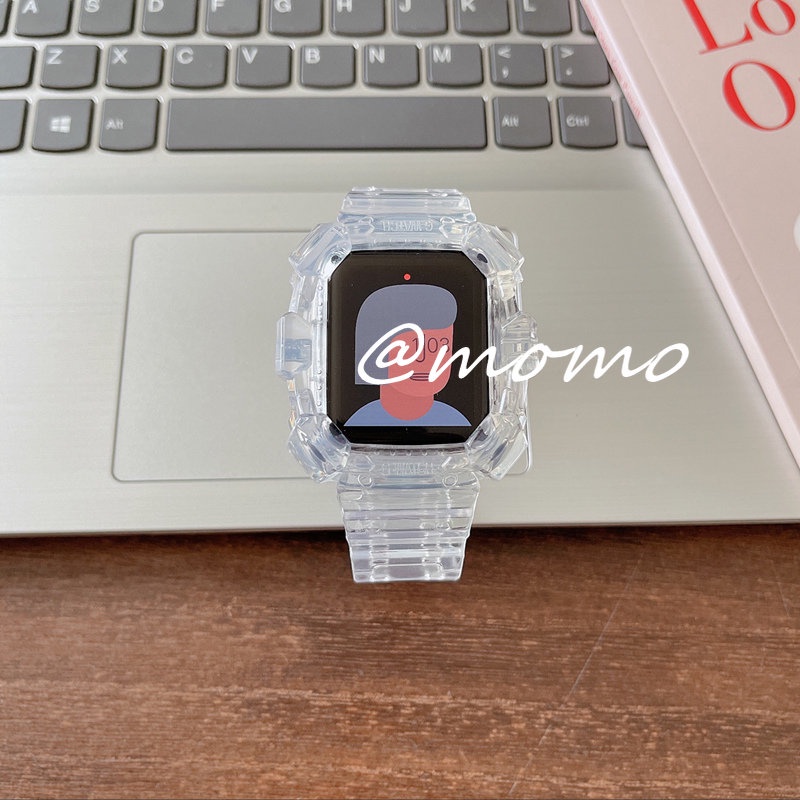 Dây Silicone Trong Suốt Cho ĐồNg Hồ Apple IWatch Series 7 6 5 4 3 2 1 SE 44mm 40mm 45mm 41mm 38mm 42mm