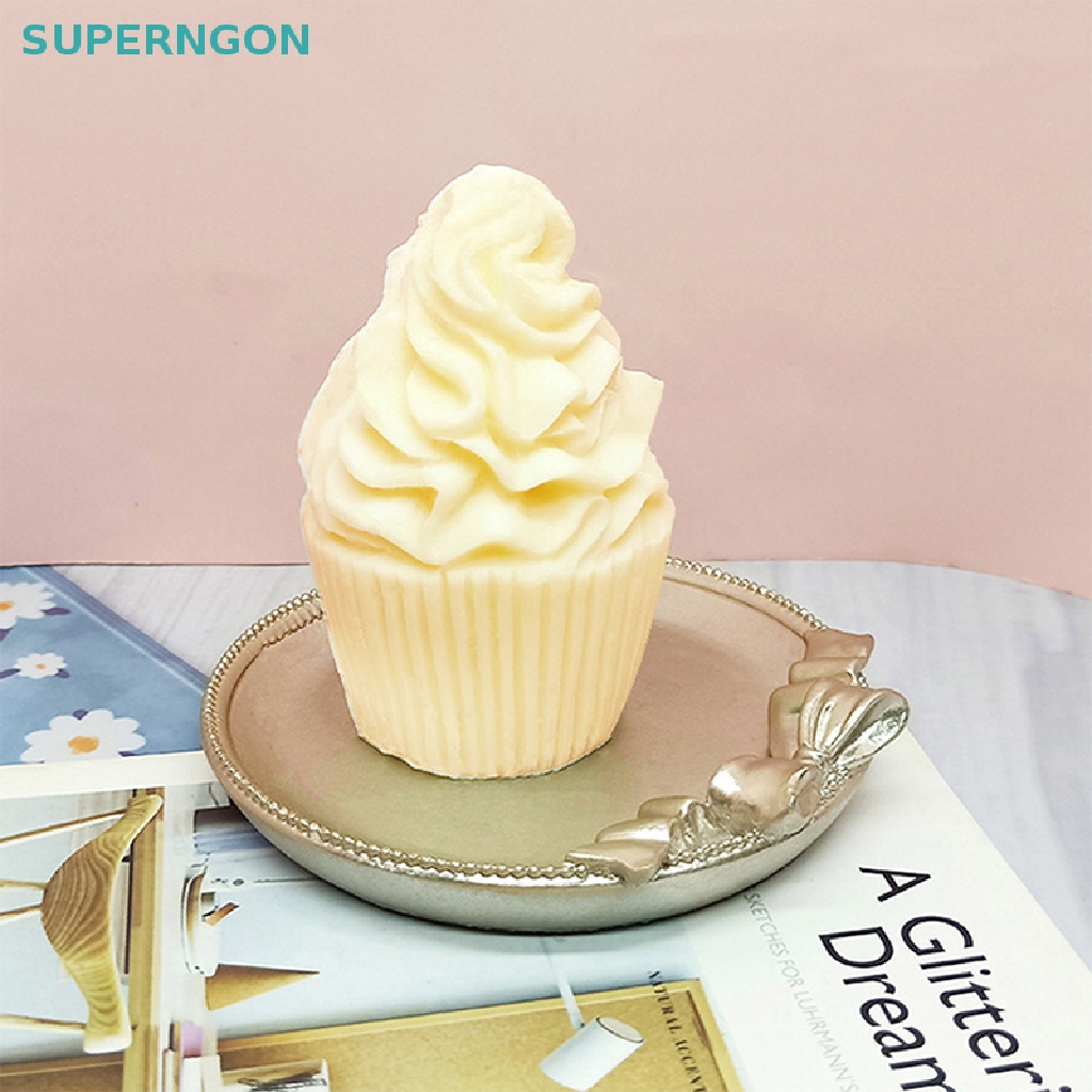 Khuôn Silicone Làm Bánh Tạo Hình Ly Kem 3D Độc Đáo Tiện Dụng DIY