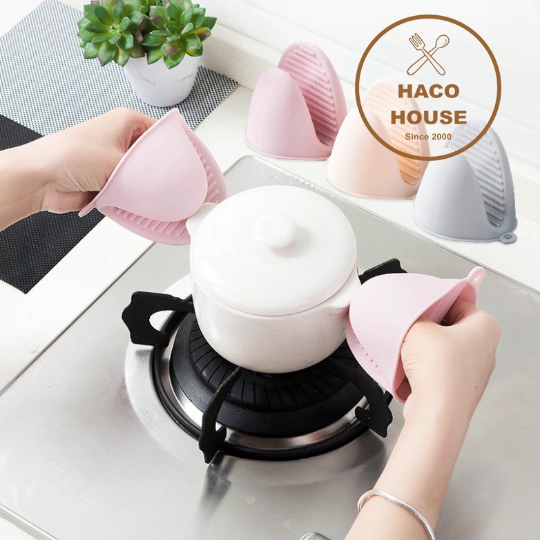 Set 2 miếng nhấc nồi FREESHIPLót tay nhấc nồi cao silicon cách nhiệt chịu nóng nhiều màu