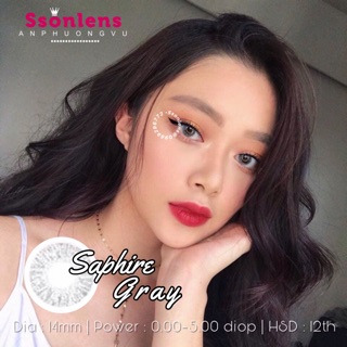 (CÓ CẬN) Mẫu Saphire 14mm có ảnh mẫu đeo - Kính áp tròng 12 tháng