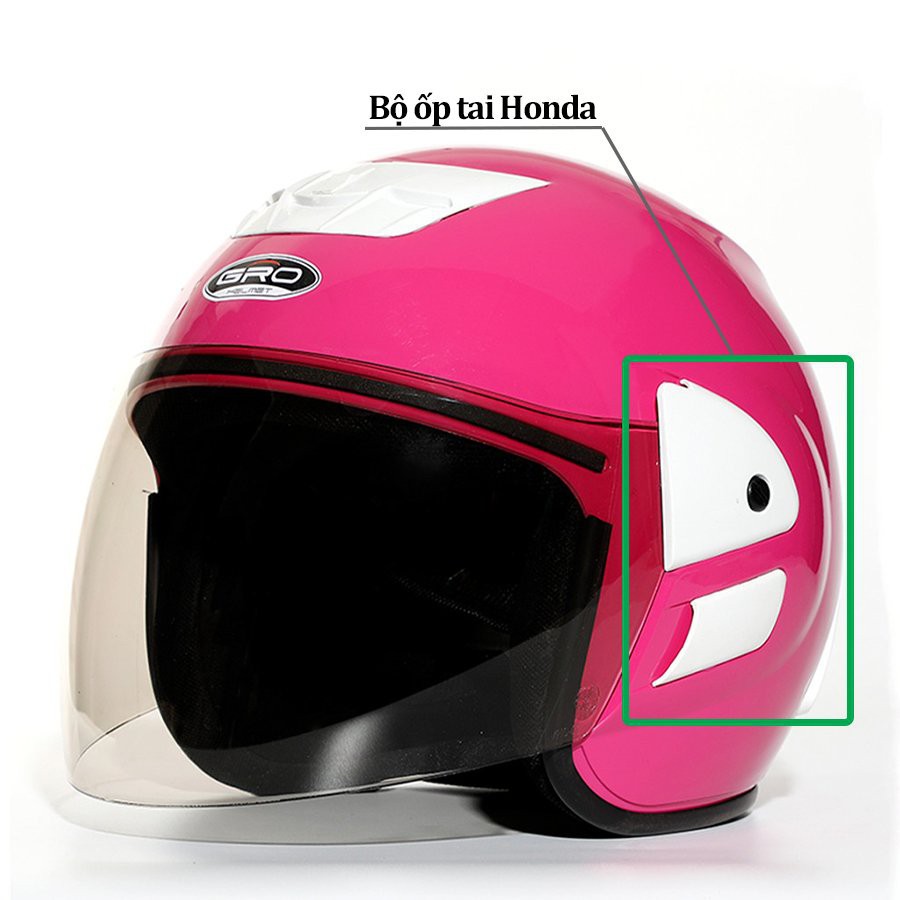 Bộ phụ kiện mũ bảo hiểm 3/4 đầu GRO HELMET, mũ honda, mũ nửa đầu các loại