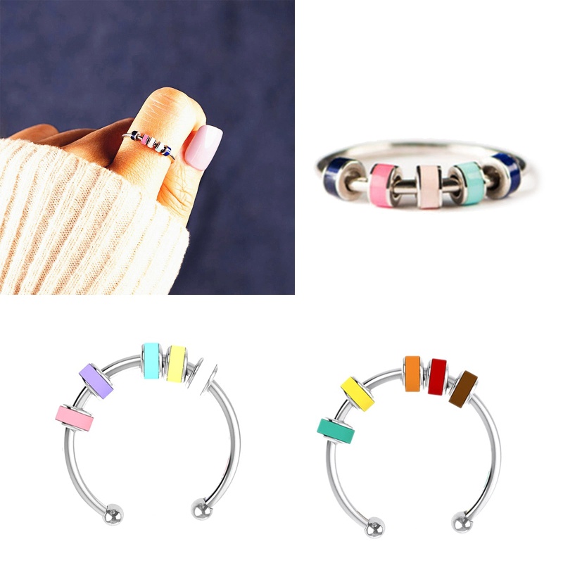 Vòng Xoay Kèm Hạt Phẳng Giảm Căng Thẳng Cá Tính Cho Nam Và Nữ