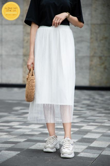 Chân váy dập ly cho nàng mùa hạ DG 4565