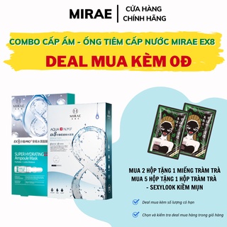 Combo 2 hộp mặt nạ MIRAE  Aqua - Mask ống tiêm cấp nước cho da cải thiện giúp da căng mịn sáng bóng 20ml/1 miếng