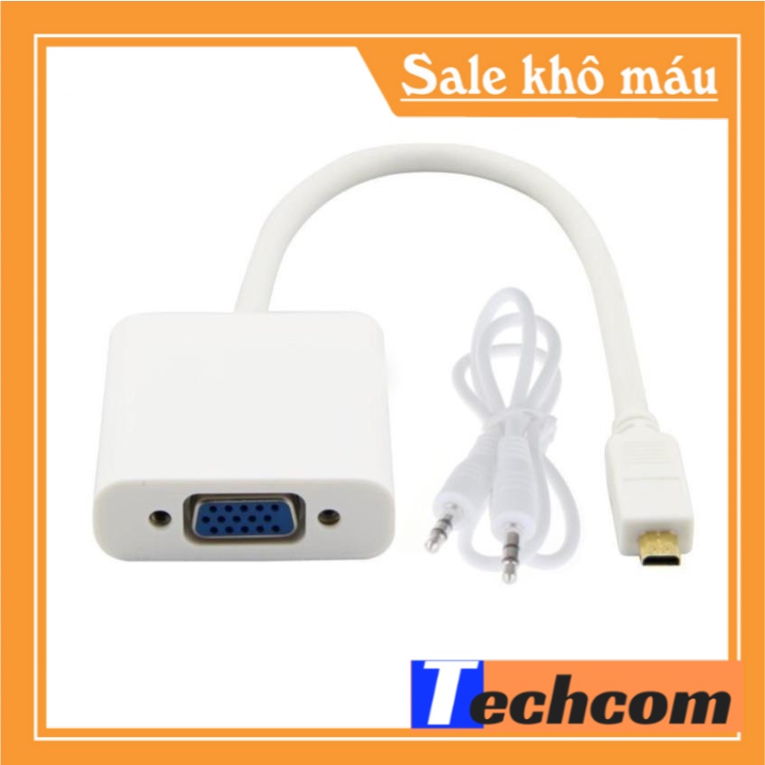 Cáp chuyển đổi HDMI sang VGA có âm thanh, HDMI to vga có âm thanh, dây chuyển từ hdmi sang vga, dây kết nối máy chiếu