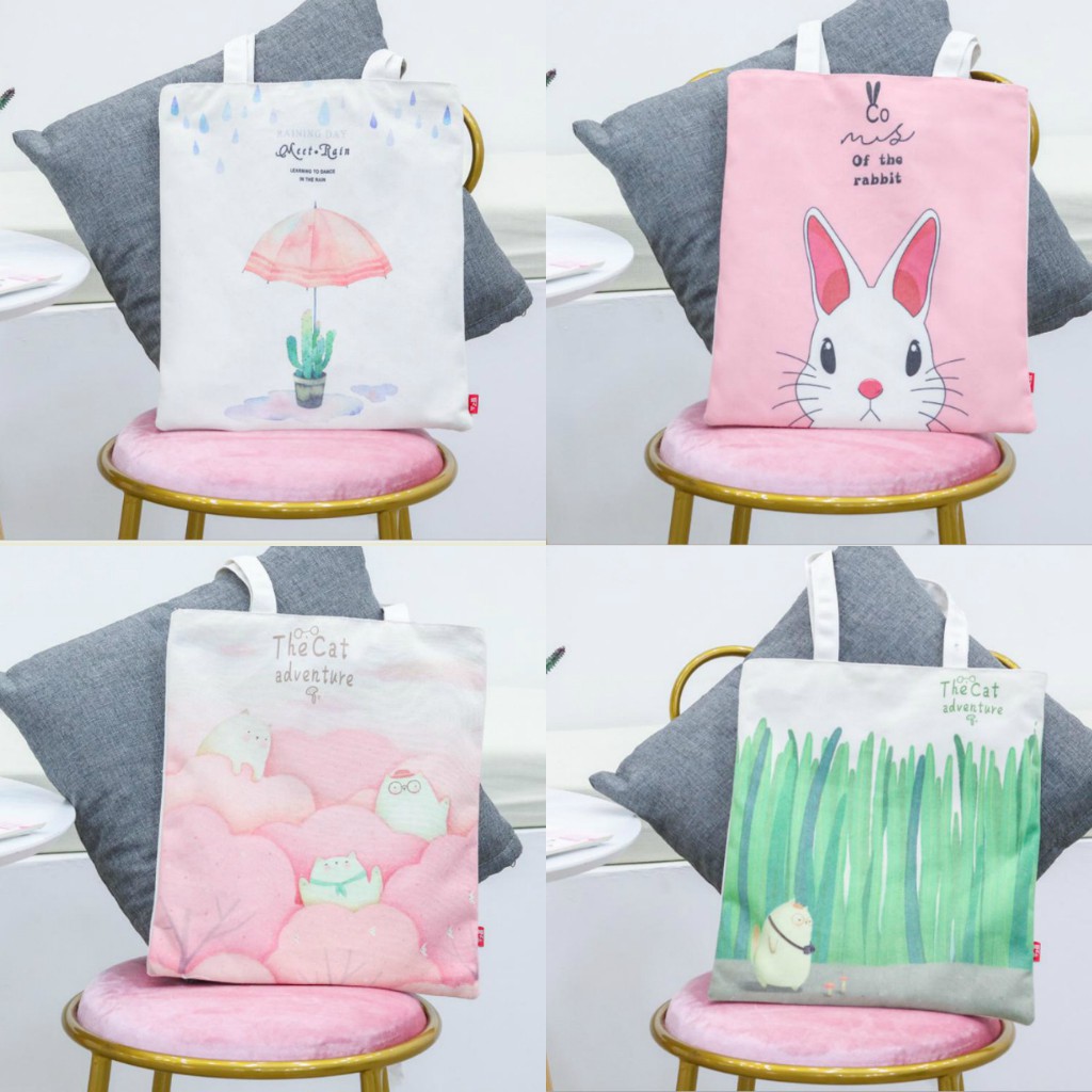 Túi Tote pastel xinh xắn ( túi vải tote )