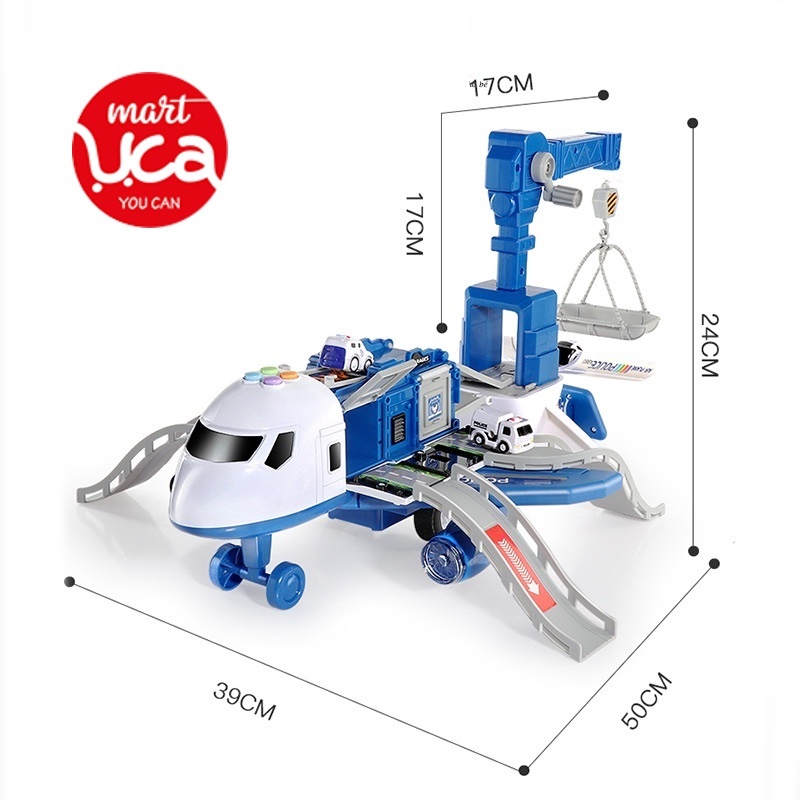 Đồ Chơi Máy Bay Trẻ Em Cỡ Lớn, Hiệu Ứng Âm Thanh, Ánh Sáng, Biến Dạng Đa Chức Năng, Chạy Đà, Xếp Hình Cho Bé Ucamart