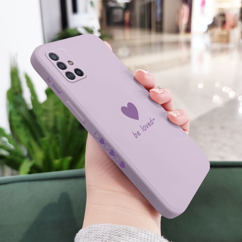 Ốp Điện Thoại Silicon Dẻo Họa Tiết Trái Tim Đơn Giản Thời Trang Cho Samsung Galaxy A71 A51 4G A21S A31 A41