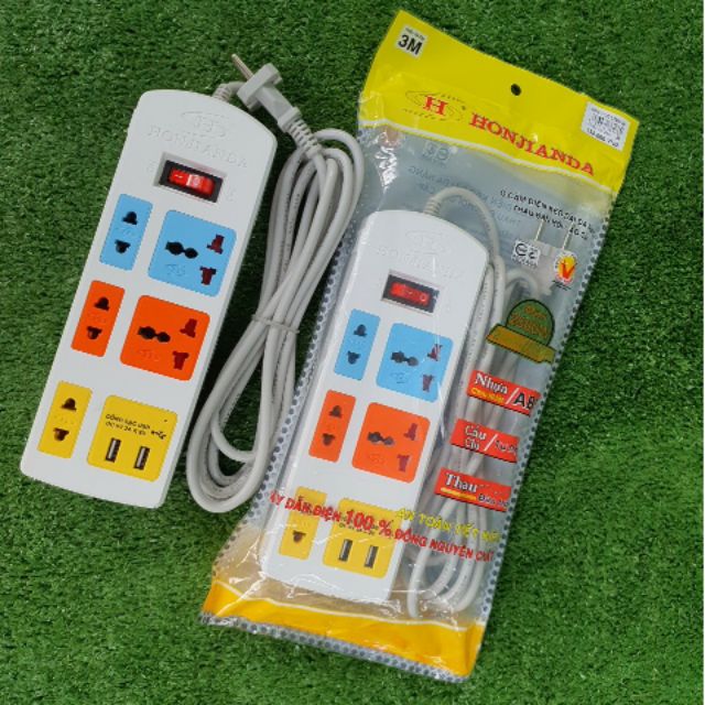 Ổ cắm điện HJD đa năng_có cỗng usb.0436 2U DÀI 3M .5m