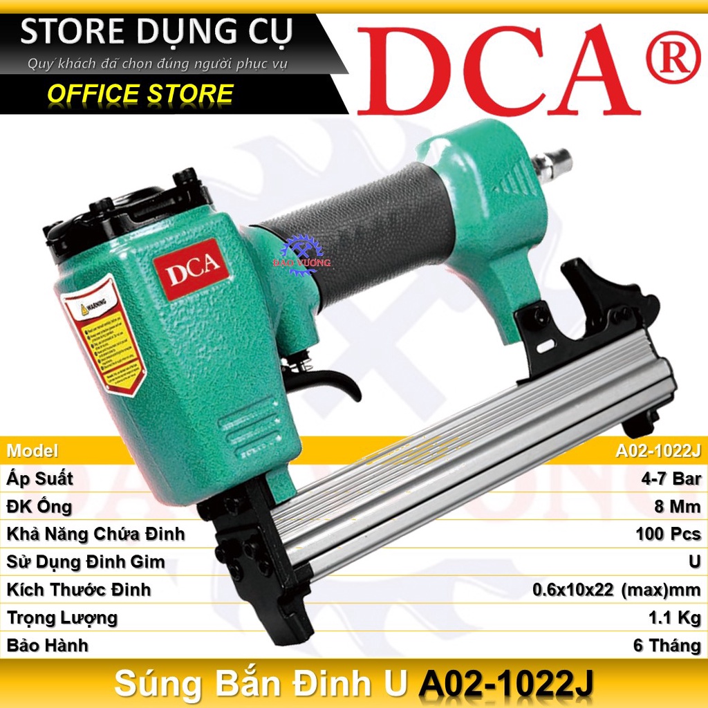 Súng bắn đinh U dùng hơi DCA A02-1022J - 1.1kg, 4-7 bar, 100 đinh U/10-22mm