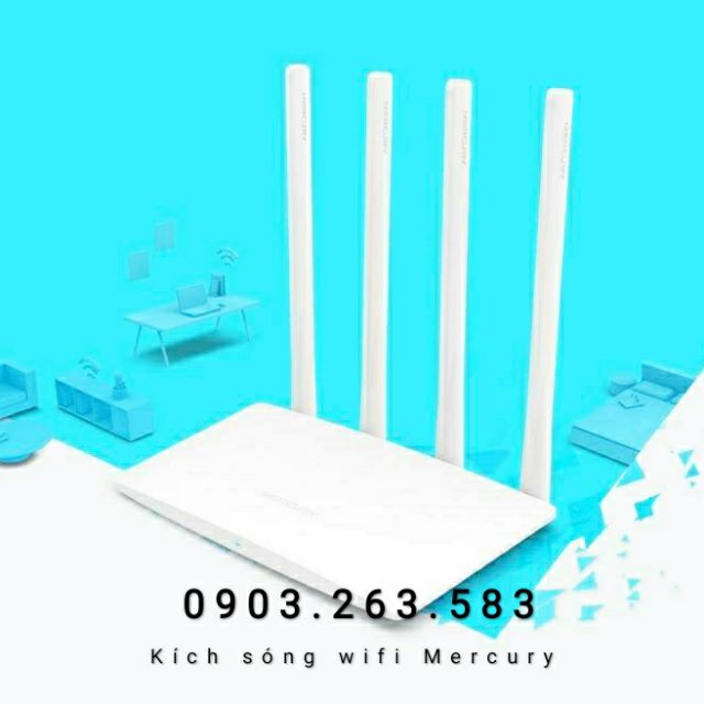 WIFI Kích sóng 300M MERCURY 4 ăng ten 2019