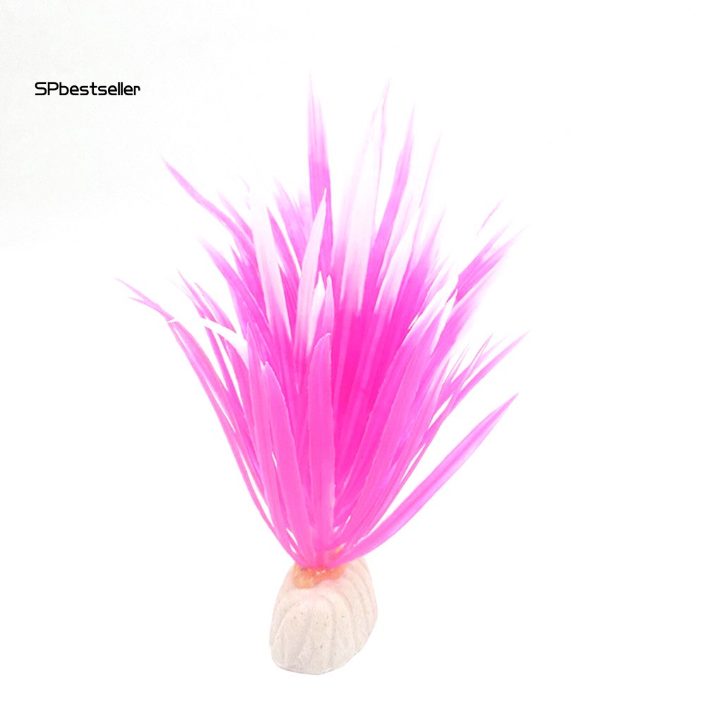 Cỏ giả nhiều màu sắc trang trí bể cá 13cm