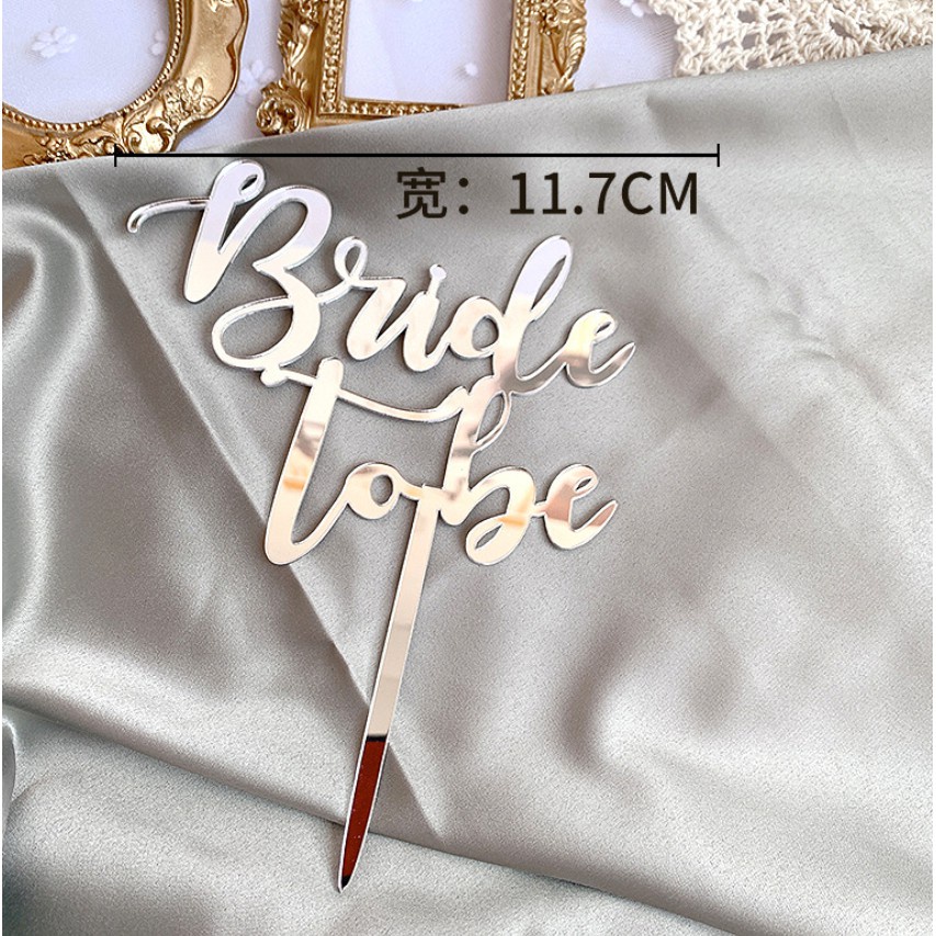 Chữ Ghim Trang Trí Bánh &quot;Mr/Mrs Bride to Be&quot; Cho Tiệc Cưới
