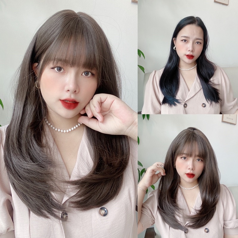 DJ-09 Tóc giả nữ nguyên đầu layer  50-55cm