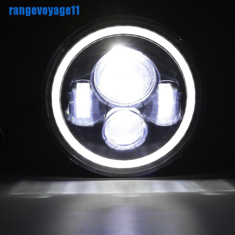 Đèn pha led tròn 7Inch 75W chùm cao/ thấp cho xe mô tô 97-18 JK TJ LJ Wrangle