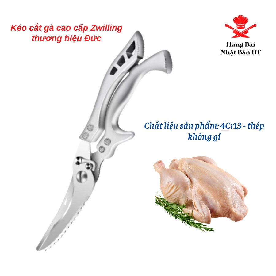 Kéo Đa Năng Cắt Gà Đức Zwilling Chất Liệu Thép Cao Cấp Không Gỉ 4CR13 - Trọng Lượng 200 Gram