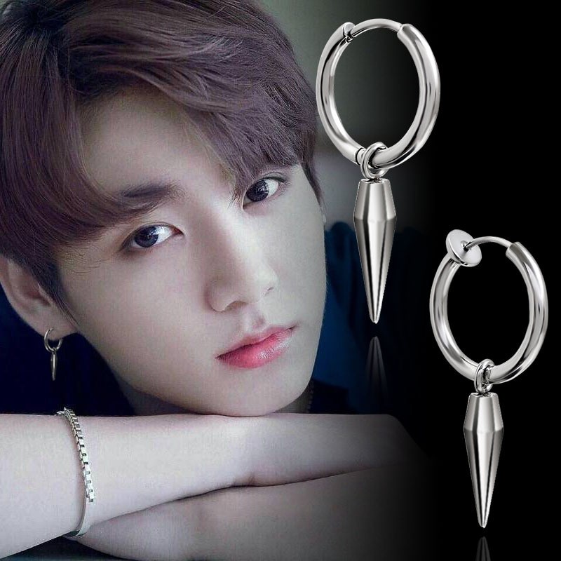 BTS - Jungkook Khuyên tai - bông tai Unisex titan không gỉ