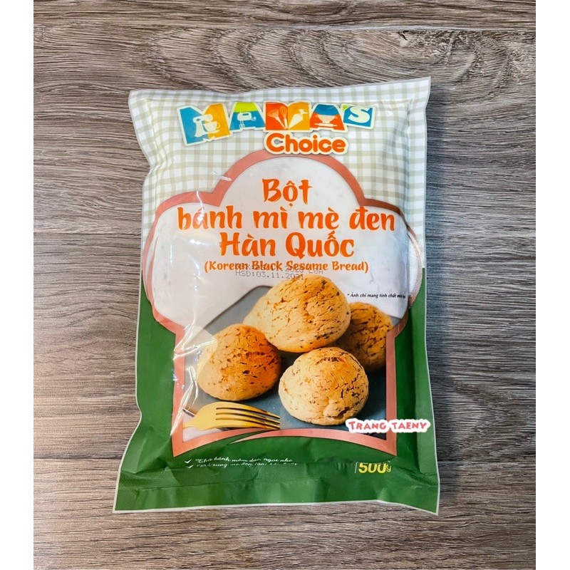 Bột Bánh Mì Mè Đen Hàn Quốc Mama’s Choice 500g