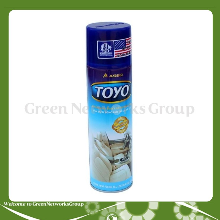 Chai Xịt Tẩy Đánh Bóng Đồ Da Vỏ Xe Đồ Nhựa Cứng Đồ Gỗ Nội Thất 500ml TOYO Greennetworks