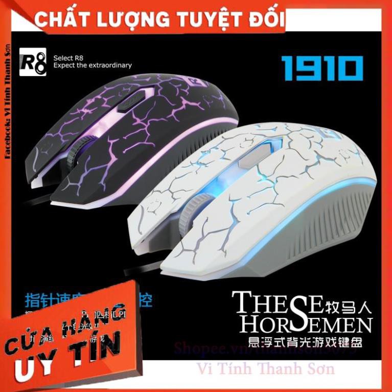 BỘ BÀN PHÍM VÀ CHUỘT GIẢ CƠ GAME R8 1910 LED ĐA MÀU - Vi Tính Thanh Sơn