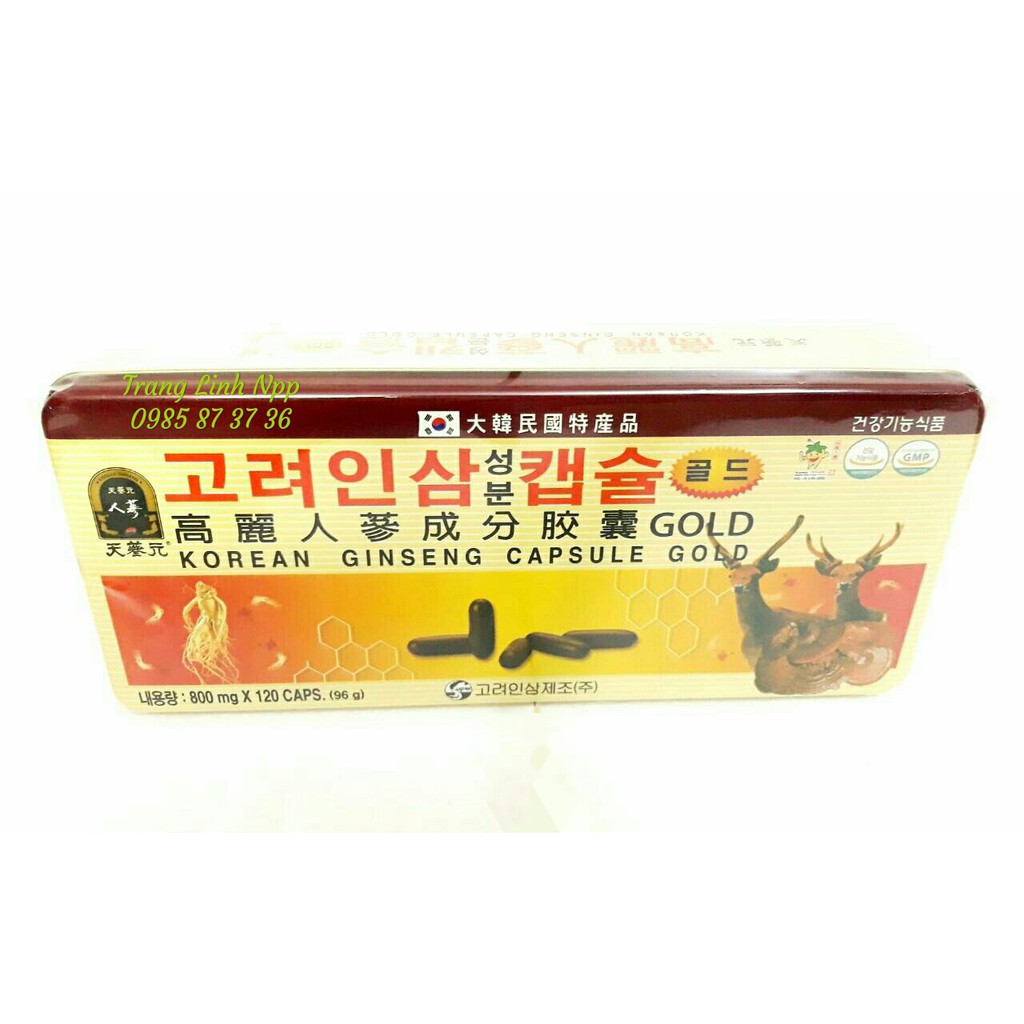 Viên Đạm Tổng Hợp Hồng Sâm Nhung Hươu Linh Chi Vàng Gold 120 Viên | BigBuy360 - bigbuy360.vn