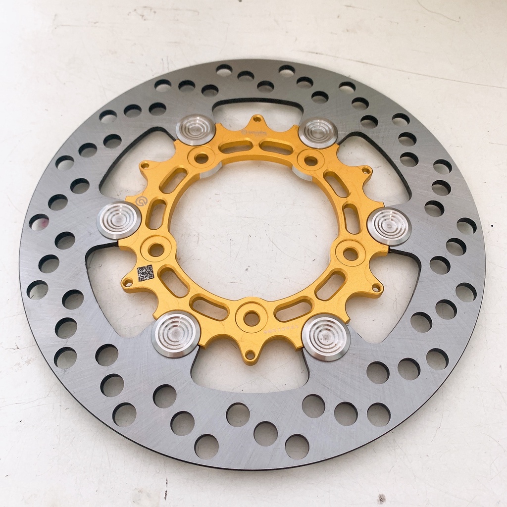 NEW 100% - Đĩa Thắng Trước 5 lỗ size 220mm Sử Dụng gắn Trước xe VARIO CLICK 150, Mẫu Mới 2022, Lòng Vàng Tán SALAYA