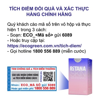 Viên uống ritana trắng da, mờ sạm nám 60 viên - ảnh sản phẩm 6