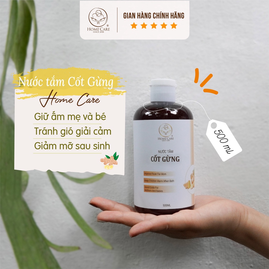 Nước tắm gừng giữ ấm mẹ và bé Home Care 500ml