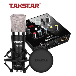 Trọn bộ combo thu âm, hát karaoke: SOUNDCARD ICON NANO, MIC TAKSTAR PC-K500 và TAI NGHE TS-2260