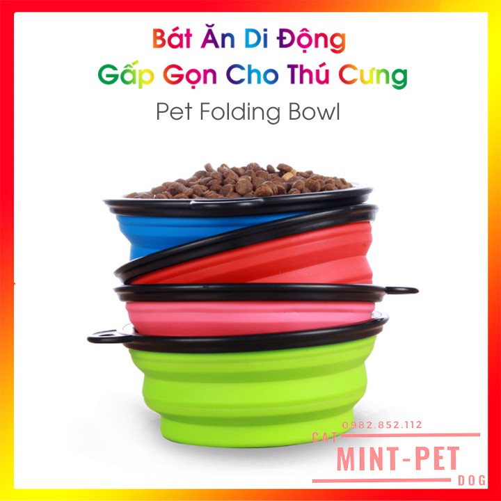 Bát Ăn Uống Gấp Gọn Cho Chó Mèo Thú Cưng #MintPet