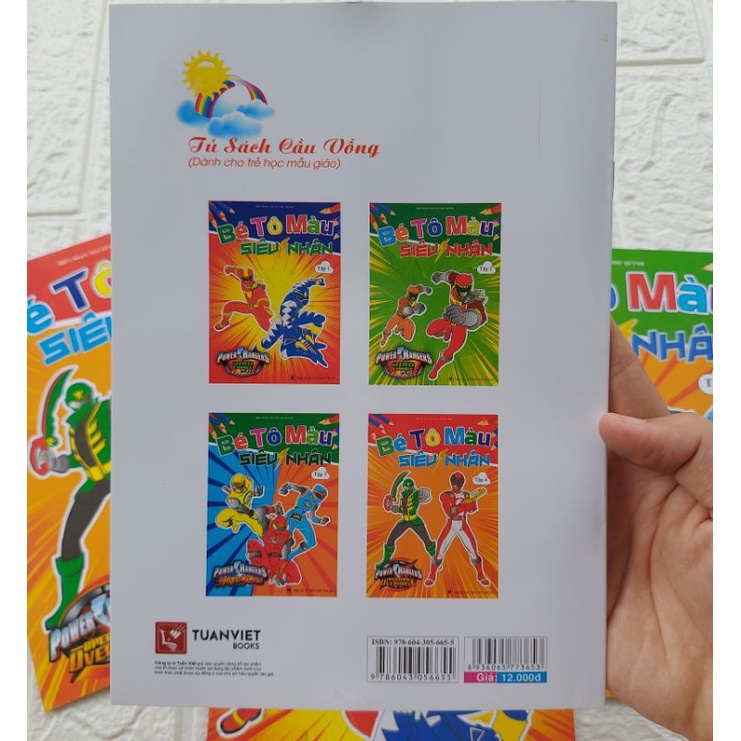 Set 4 quyển tô màu siêu nhân ⚡ BỔ ÍCH ⚡ Combo tập tô màu họa tiết sinh động
