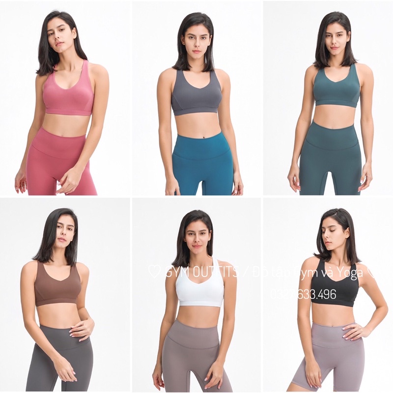 Áo Ngực Thể Thao In Alignment Racerback Bra Lulu- Áo Tập Gym Yoga Nữ Cao Cấp