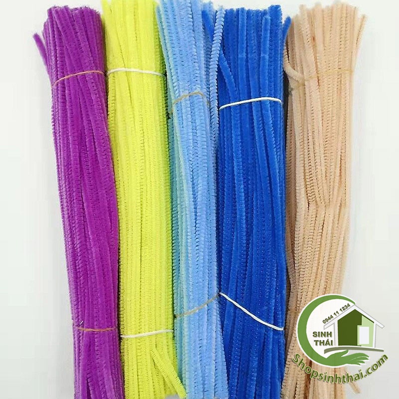 Cây kẽm xù nhung nhiều màu,  kẽm làm đồ chơi, mô hình  - Chọn loại