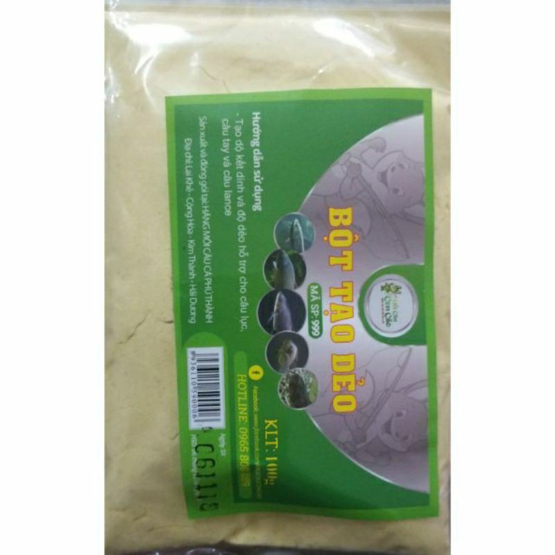 bột tạo dẻo mồi câu cá gói 100gr